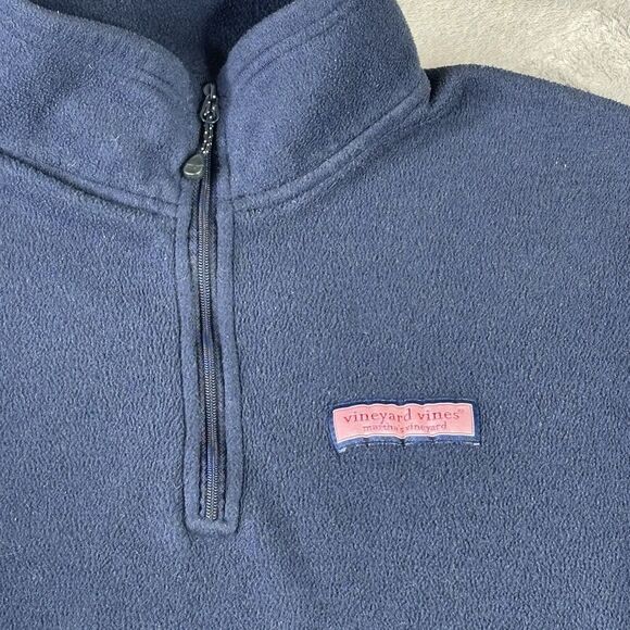 Vineyard Vines Marthas Vineyard 1/4 Zip Adult Small‎ Fleece Logo Blue Sweatshirt - Picture 5 of 12